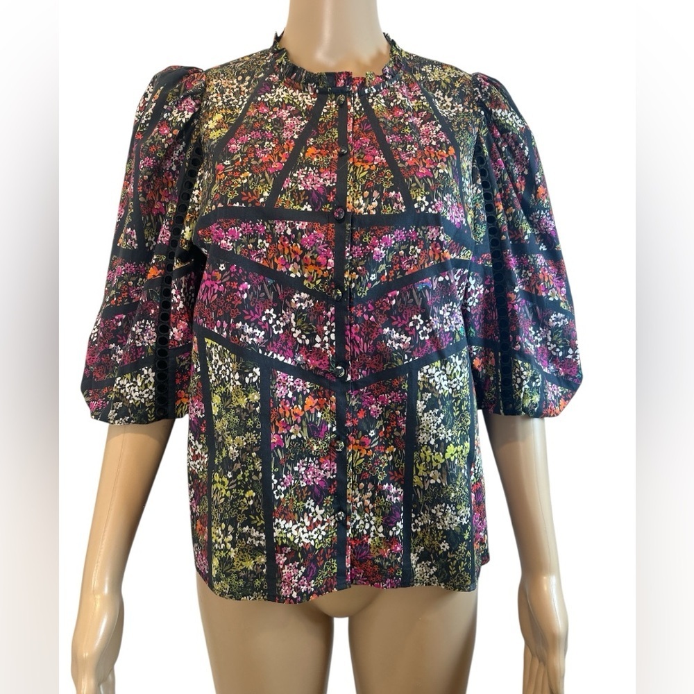 CABALLERO Celeste Garden Floral Women's Top Blouse - Multicolor Size XS